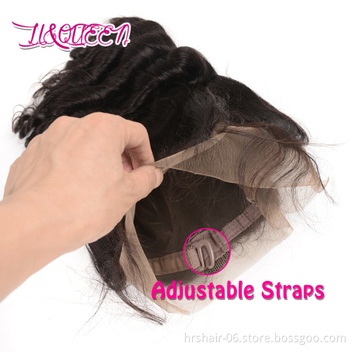 Online Shopping Free Shipping Hair Human Virgin Hair Extension Loose Wave  360 Lace  Frontal Closure